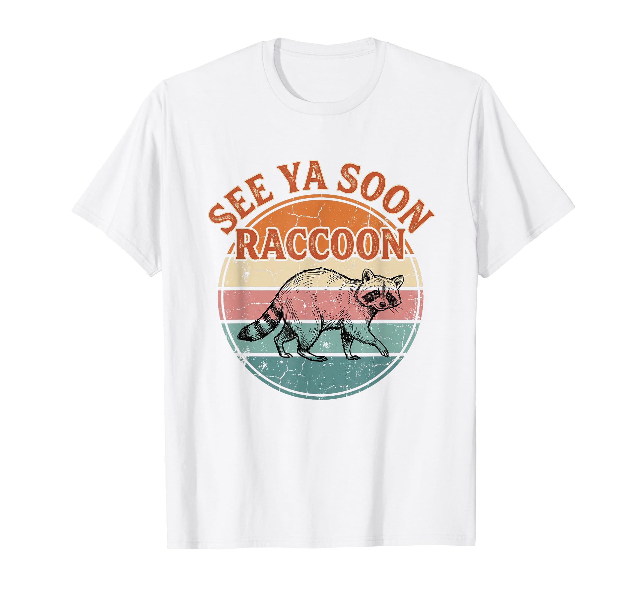 See Ya Soon Raccoon Sunset T-Shirt - Fun Novelty Design for Adults - T-Shirt, Sweatshirt, Hoodie