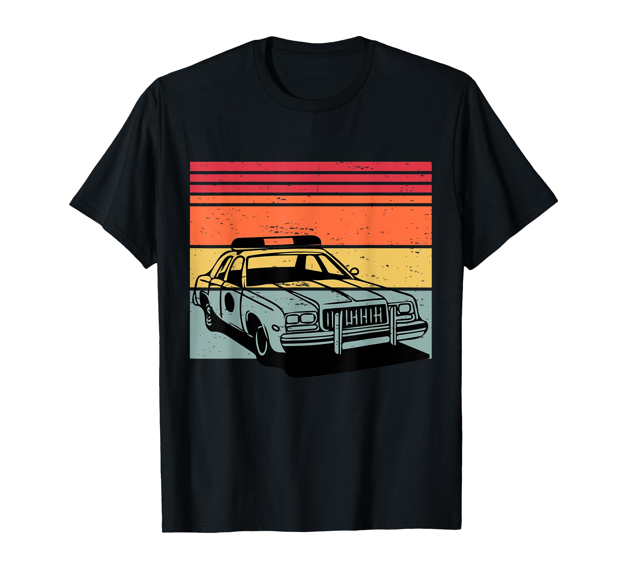 Police Car Tv Cop Shows 70S 80S T-Shirt - Fun Novelty Design for Adults - T-Shirt, Sweatshirt, Hoodie