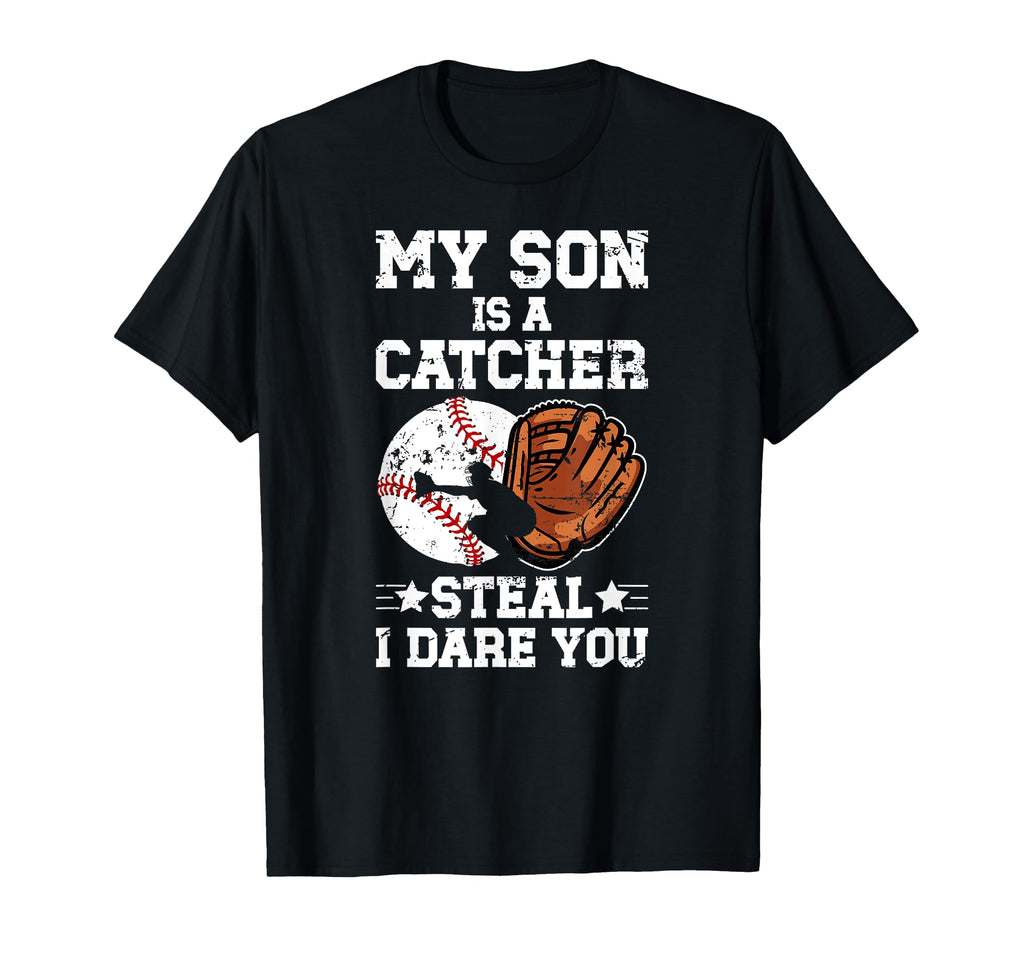 My Son Is Baseball Catcher Mom Baseball T-Shirt - Graphic Print Unisex - T-Shirt, Sweatshirt, Hoodie