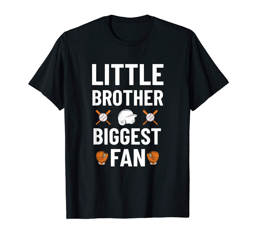 Little Brother Biggest Fan Baseball T-Shirt - Graphic Print for Adults - T-Shirt, Sweatshirt, Hoodie