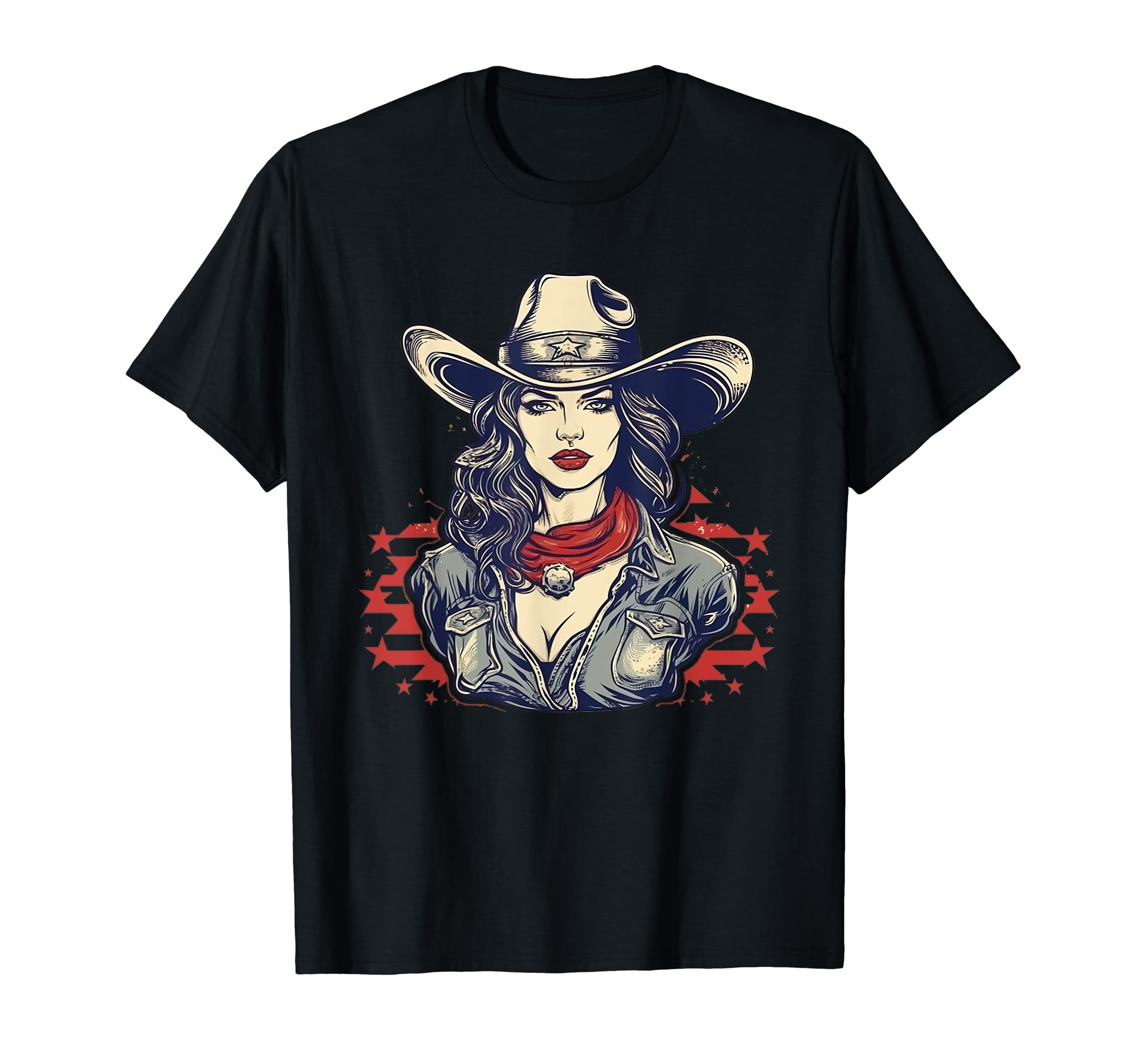 Cowgirl Cowboy Patriotic Cow And Farm T-Shirt - Fun Novelty Design Unisex - T-Shirt, Sweatshirt, Hoodie