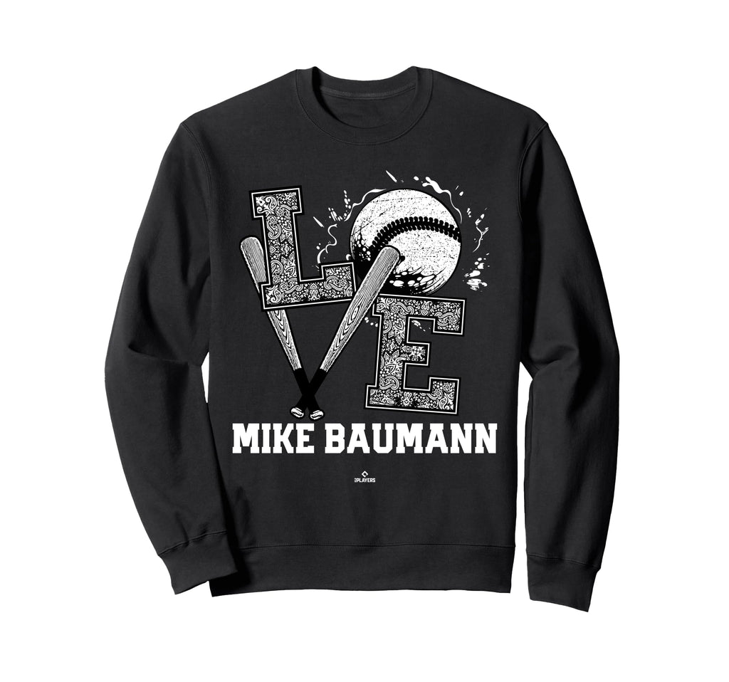 Distressed Baseball Love Mike Sweatshirt - Aesthetic Graphic Unisex - T-Shirt, Sweatshirt, Hoodie