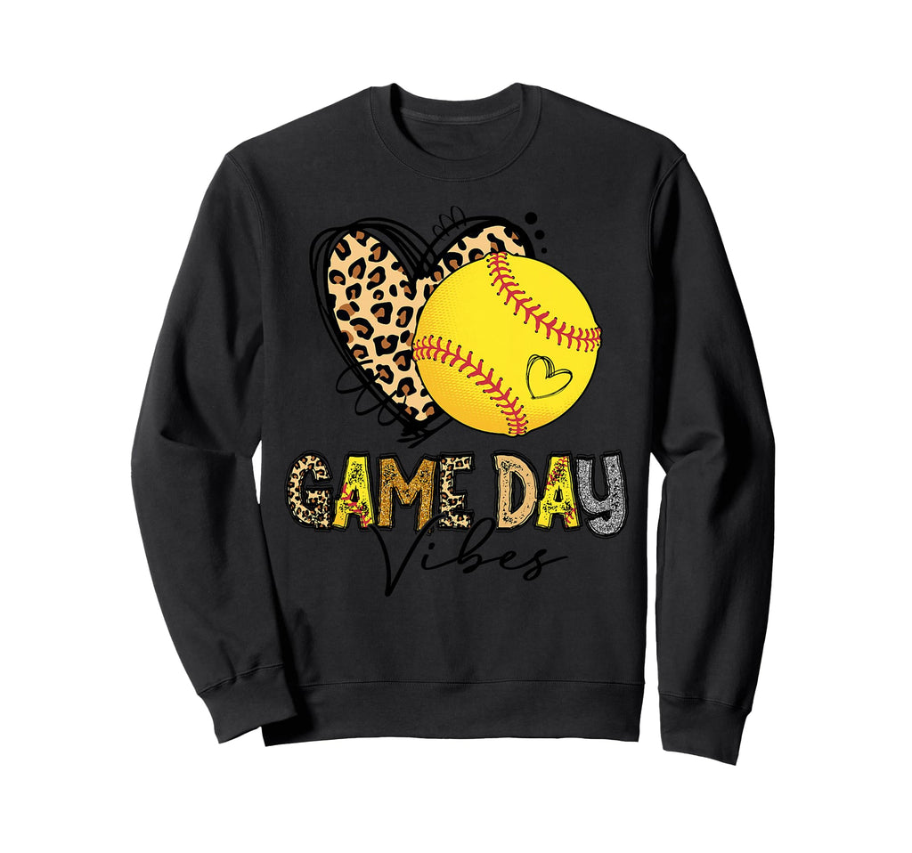 Bleached Softball Game Day Vibes Sweatshirt - Trendy Graphic Men Women - T-Shirt, Sweatshirt, Hoodie