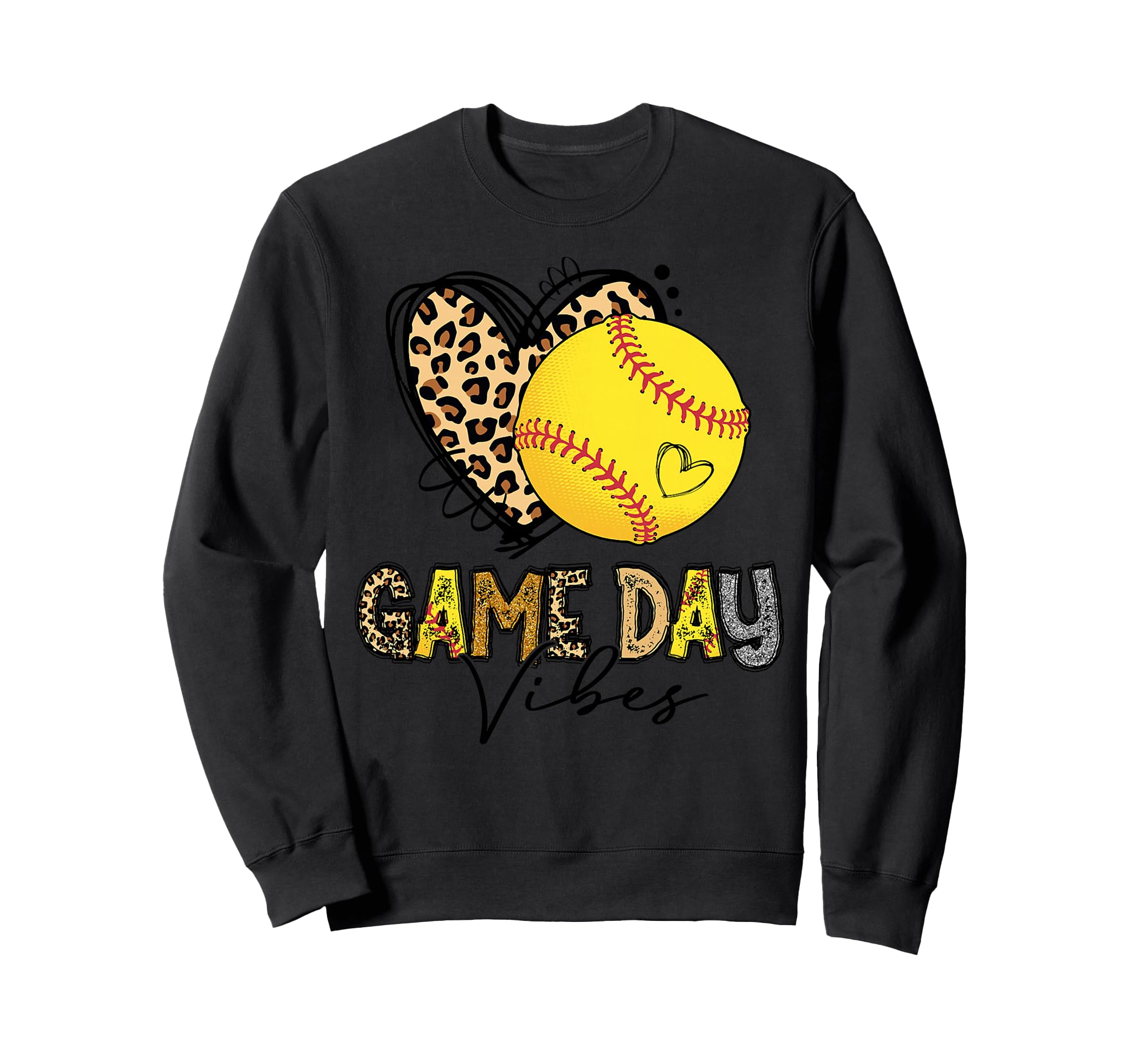 Bleached Softball Game Day Vibes Sweatshirt - Trendy Graphic Men Women - T-Shirt, Sweatshirt, Hoodie