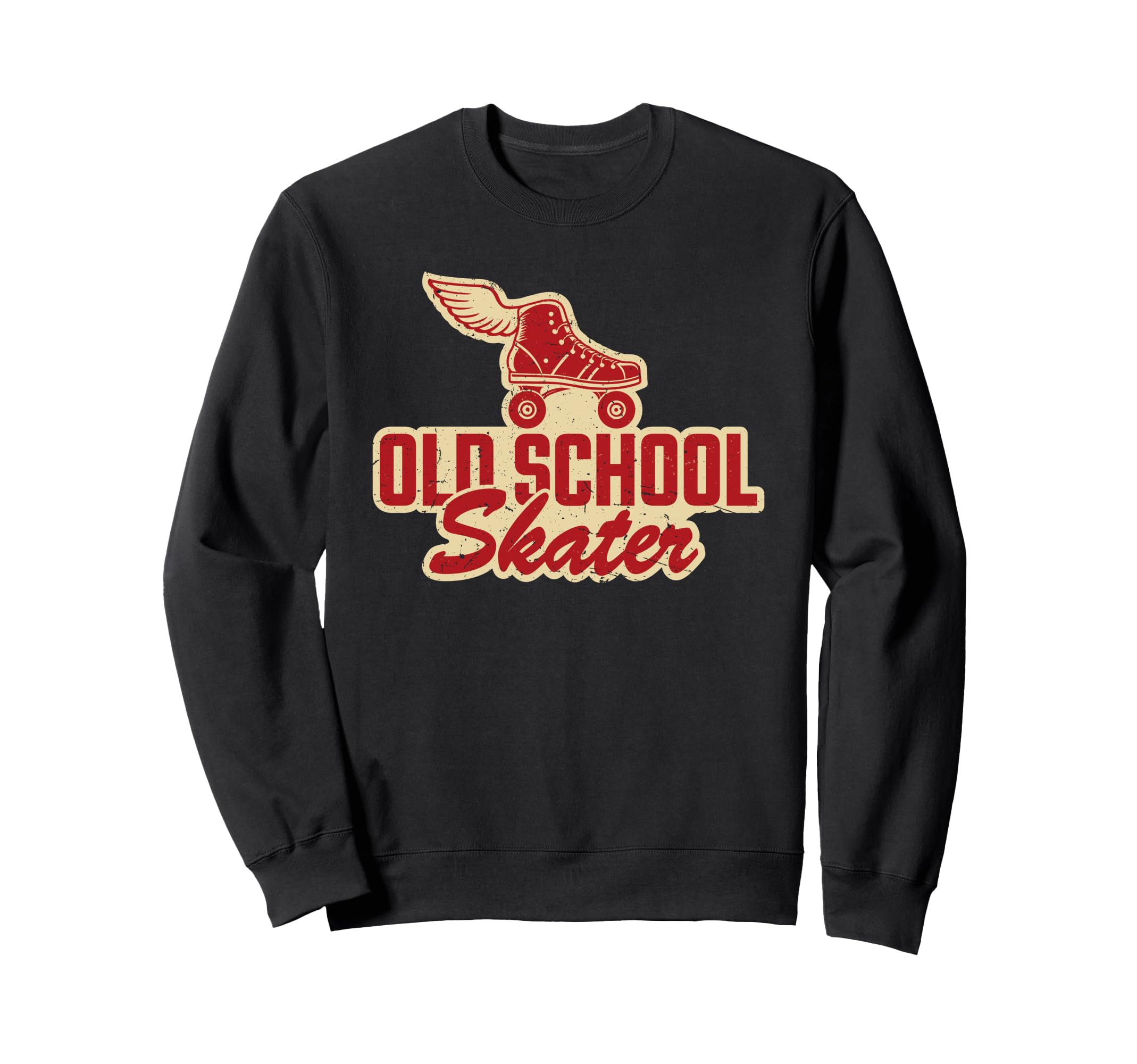 Roller Skating Old School Skater Sweatshirt - Aesthetic Graphic for Adults - T-Shirt, Sweatshirt, Hoodie