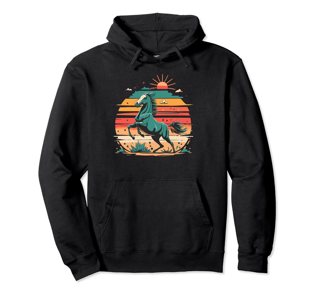 Horse Riding Love Equestrian Distressed Hoodie - Custom Art Print Unisex - T-Shirt, Sweatshirt, Hoodie