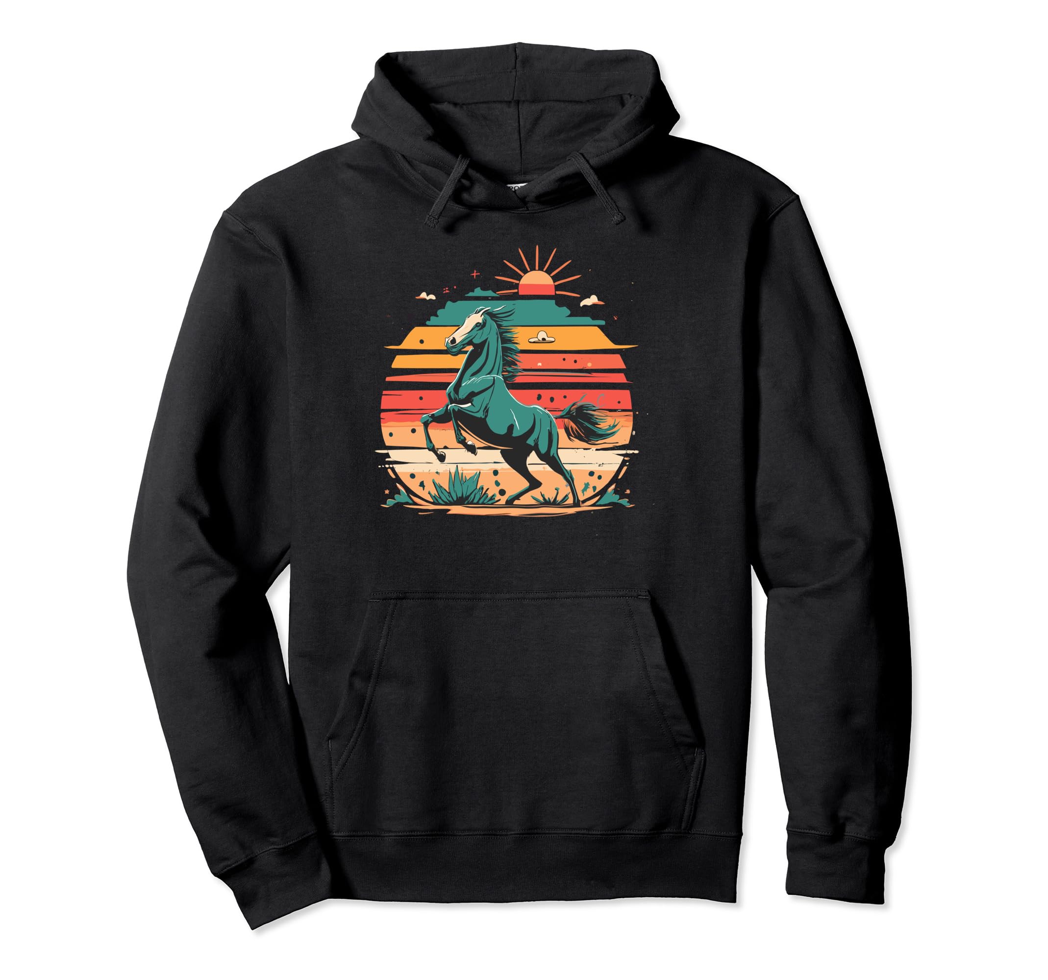 Horse Riding Love Equestrian Distressed Hoodie - Custom Art Print Unisex - T-Shirt, Sweatshirt, Hoodie