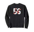 Baseball Player Jersey Number 56 Sweatshirt - Minimalist Print for Adults - T-Shirt, Sweatshirt, Hoodie