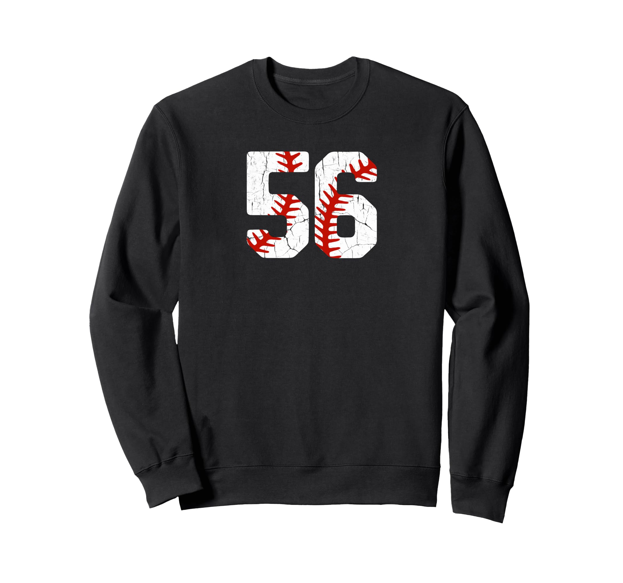 Baseball Player Jersey Number 56 Sweatshirt - Minimalist Print for Adults - T-Shirt, Sweatshirt, Hoodie