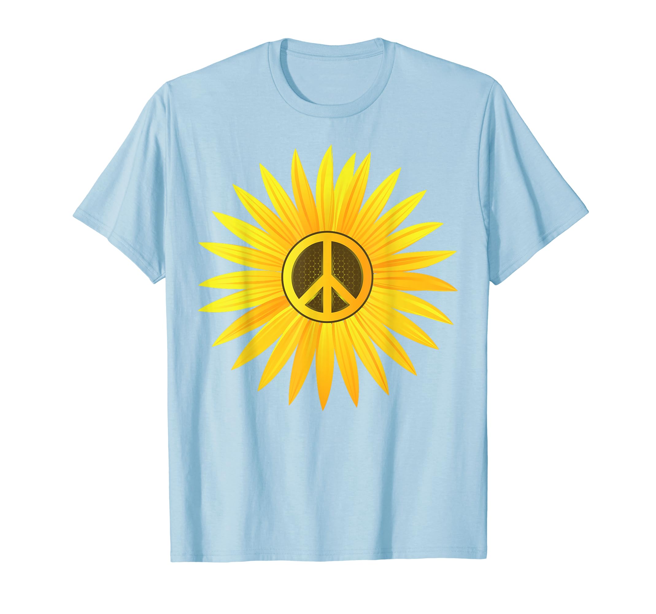 Peace Love Sunflower Sun Helianthus T-Shirt - Unique Graphic for Adults - T-Shirt, Sweatshirt, Hoodie