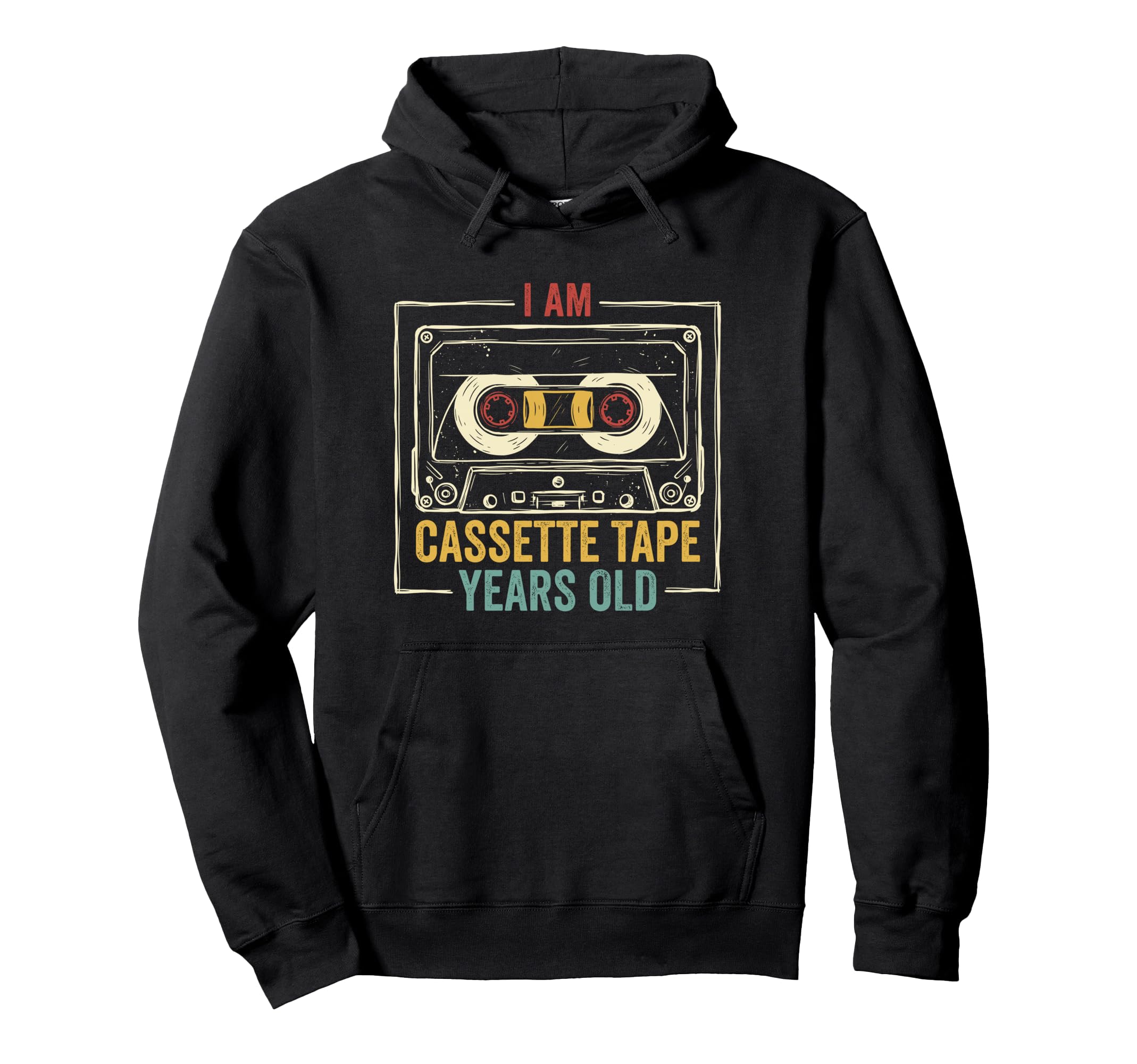 I Am Cassette Tape Years Old Hoodie - Aesthetic Graphic for Adults - T-Shirt, Sweatshirt, Hoodie