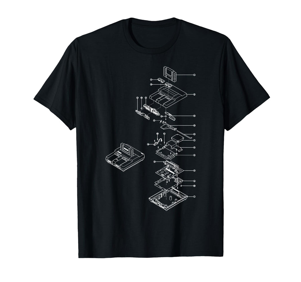 Gaming Diagram Video Game Console T-Shirt - Minimalist Print for Adults - T-Shirt, Sweatshirt, Hoodie