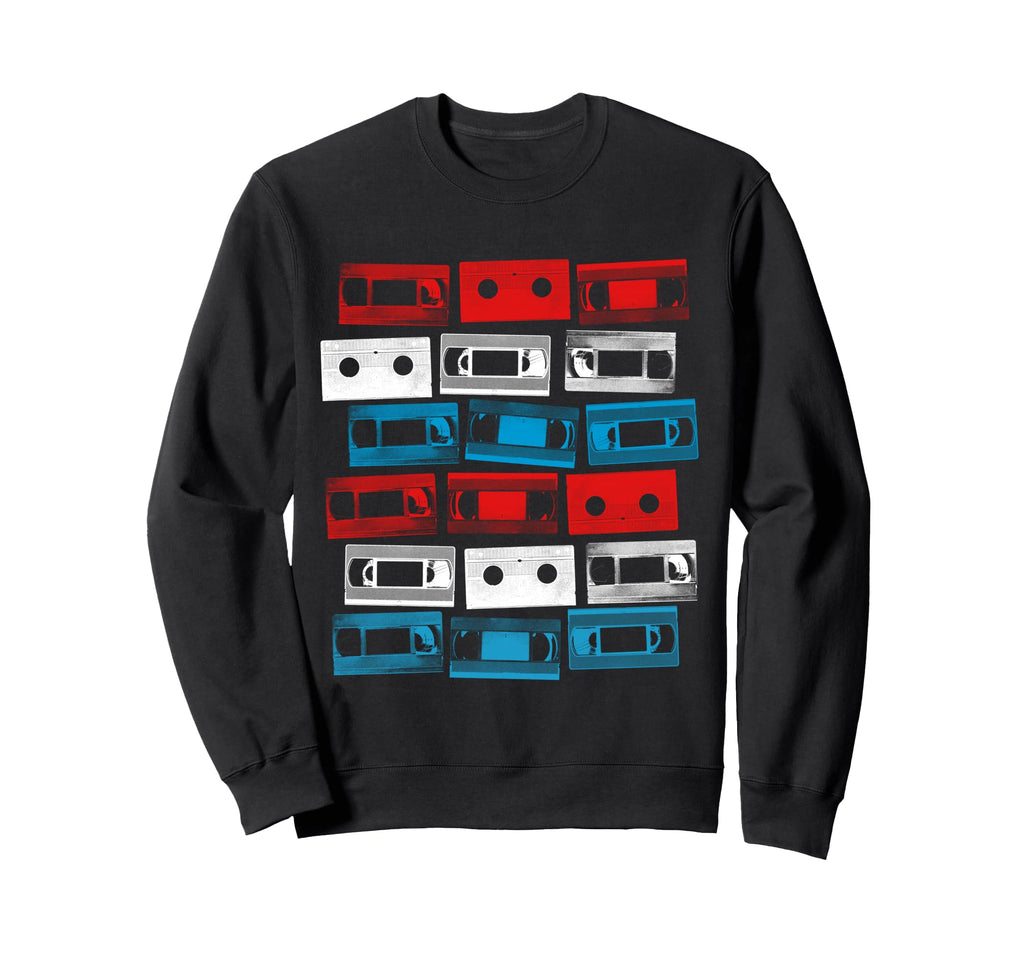 Vhs Tapes 80S 90S Movies Nostalgic Sweatshirt - Custom Art Print Men Women - T-Shirt, Sweatshirt, Hoodie