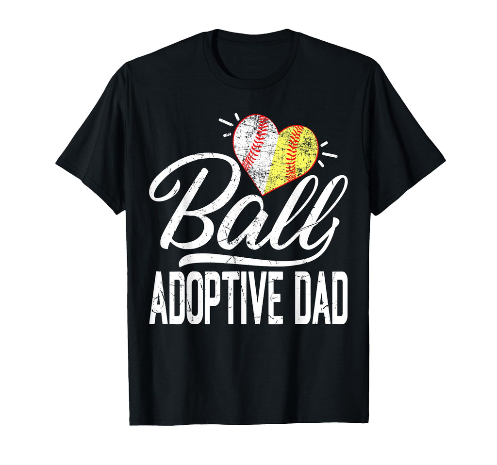 Ball Heart Baseball Softball T-Shirt - Custom Art Print for Adults - T-Shirt, Sweatshirt, Hoodie