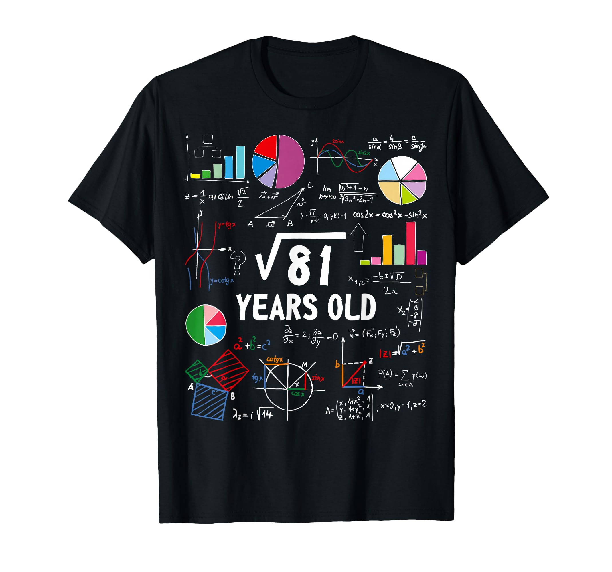 Square Root 81 9Th Birthday Funny 9 T-Shirt - Unique Graphic Men Women - T-Shirt, Sweatshirt, Hoodie