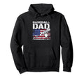 Baseball Dad Usa Flag Fathers Day Hoodie - Minimalist Print Men Women - T-Shirt, Sweatshirt, Hoodie