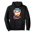 From Dugout To Heart Baseball Mom Hoodie - Novelty Apparel for Adults - T-Shirt, Sweatshirt, Hoodie