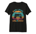 Funny New Dad Level Unlocked Gaming Dad T-Shirt - Minimalist Print Unisex - T-Shirt, Sweatshirt, Hoodie