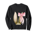 Bunny Ears Bow Fairycore Dark Sweatshirt - Casual Everyday Wear Unisex - T-Shirt, Sweatshirt, Hoodie