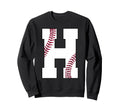 H Baseball Initial Personalized Letter Sweatshirt - Graphic Print Unisex - T-Shirt, Sweatshirt, Hoodie