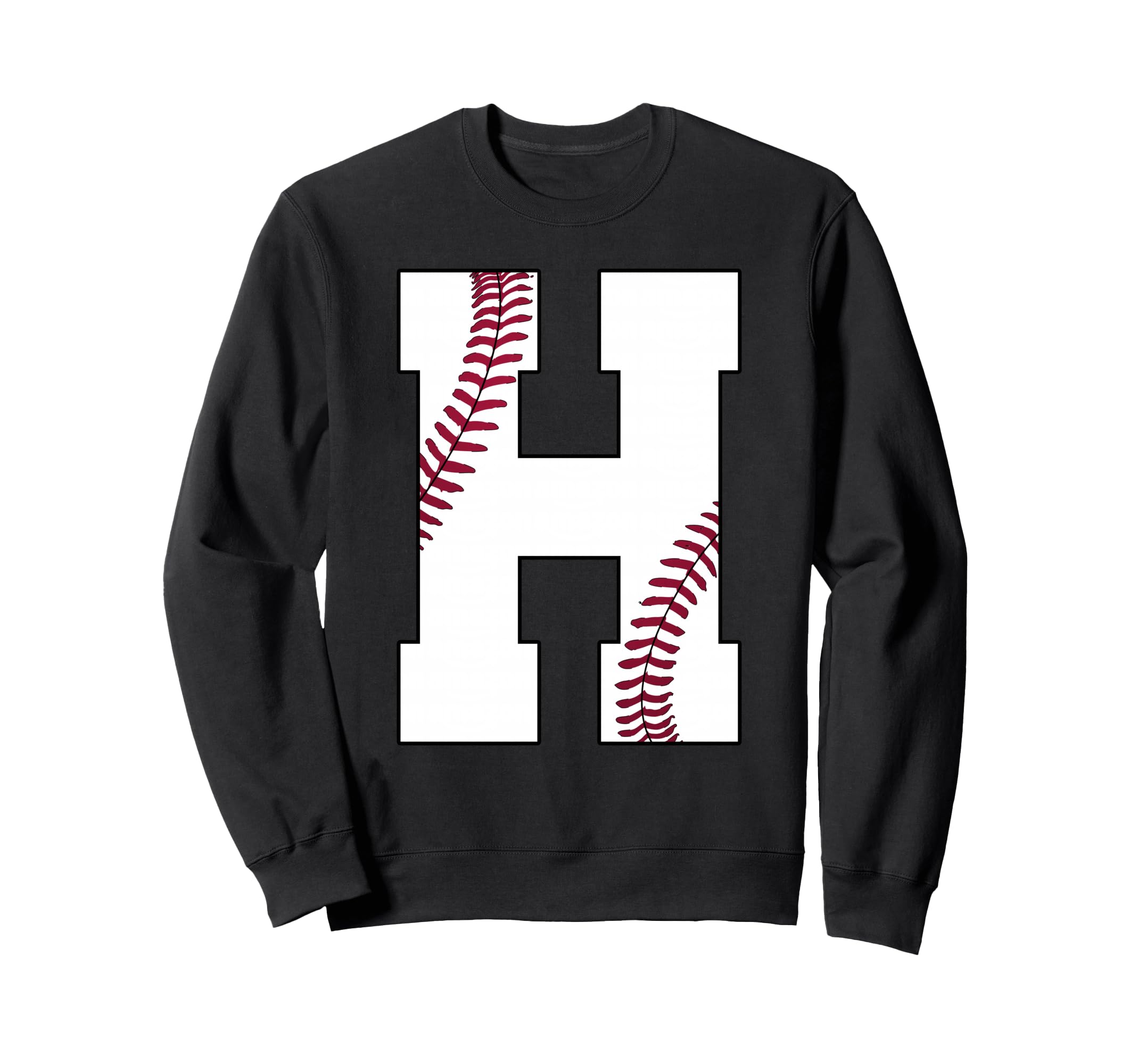 H Baseball Initial Personalized Letter Sweatshirt - Graphic Print Unisex - T-Shirt, Sweatshirt, Hoodie