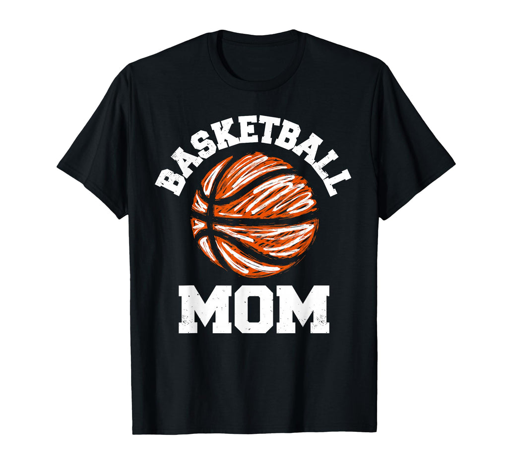 Basketball Mom Distressed Funny Sport T-Shirt - Minimalist Print Unisex - T-Shirt, Sweatshirt, Hoodie