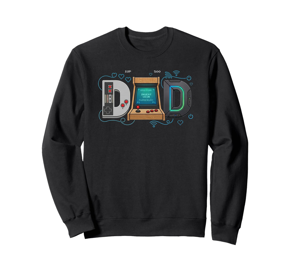 Gamer Dad Arcade Gaming Father Sweatshirt - Streetwear Style for Adults - T-Shirt, Sweatshirt, Hoodie