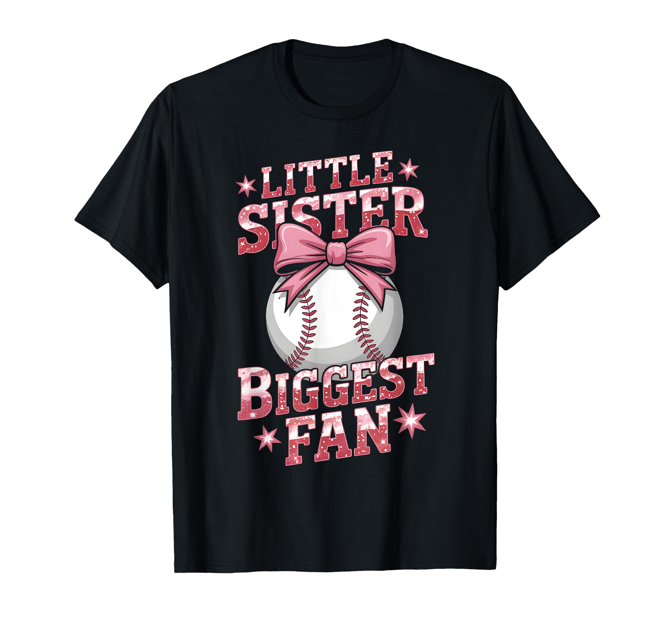 Baseball Little Sister Biggest Fan T-Shirt - Novelty Apparel for Adults - T-Shirt, Sweatshirt, Hoodie