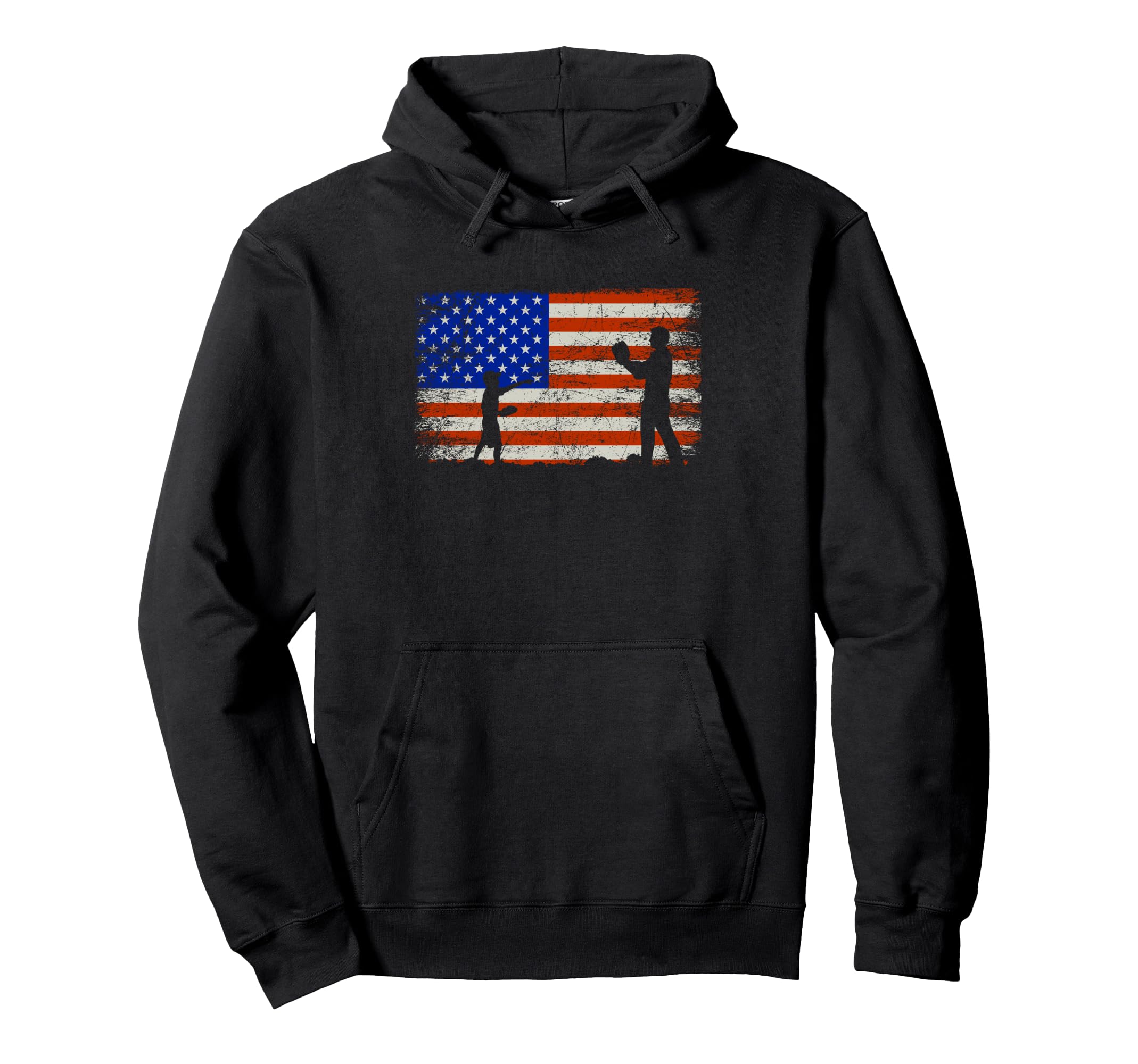 Baseball Coach Baseball Dad American Hoodie - Minimalist Print Men Women - T-Shirt, Sweatshirt, Hoodie