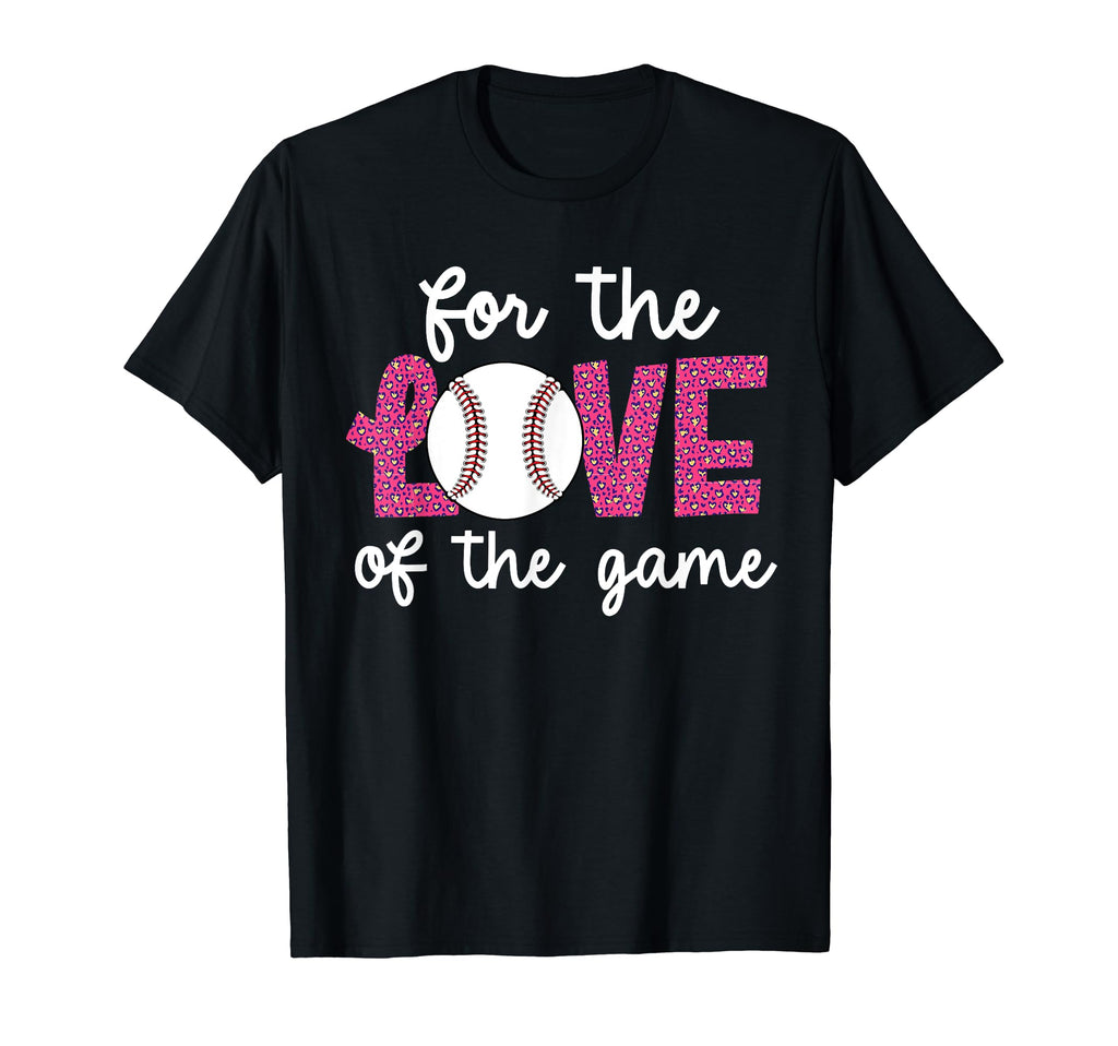 Baseball Womens Leopard Pattern T-Shirt - Novelty Apparel for Adults - T-Shirt, Sweatshirt, Hoodie