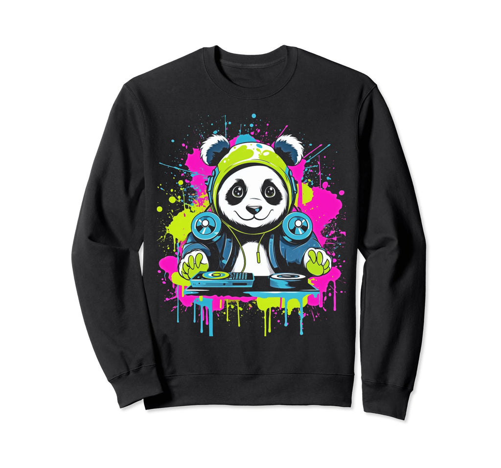 Kawaii Panda Dj Japanese Edm Y2K Sweatshirt - Custom Art Print Men Women - T-Shirt, Sweatshirt, Hoodie