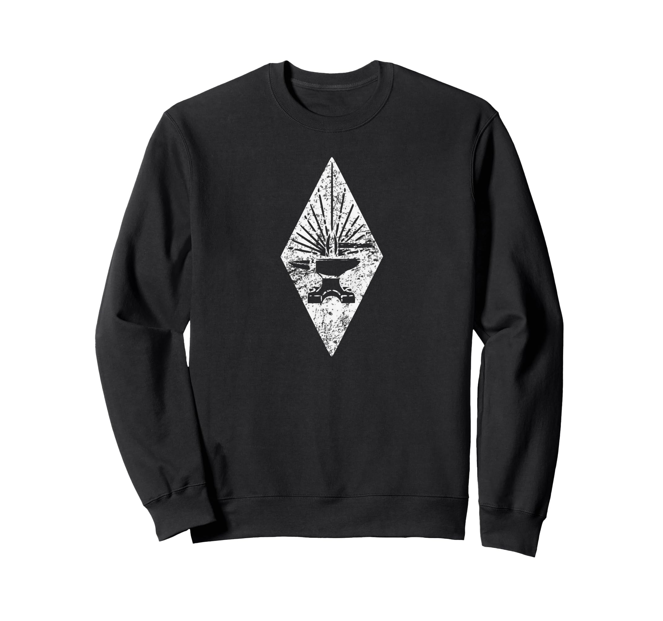 Distressed Blacksmith Emblem Sweatshirt - Fun Novelty Design Men Women - T-Shirt, Sweatshirt, Hoodie