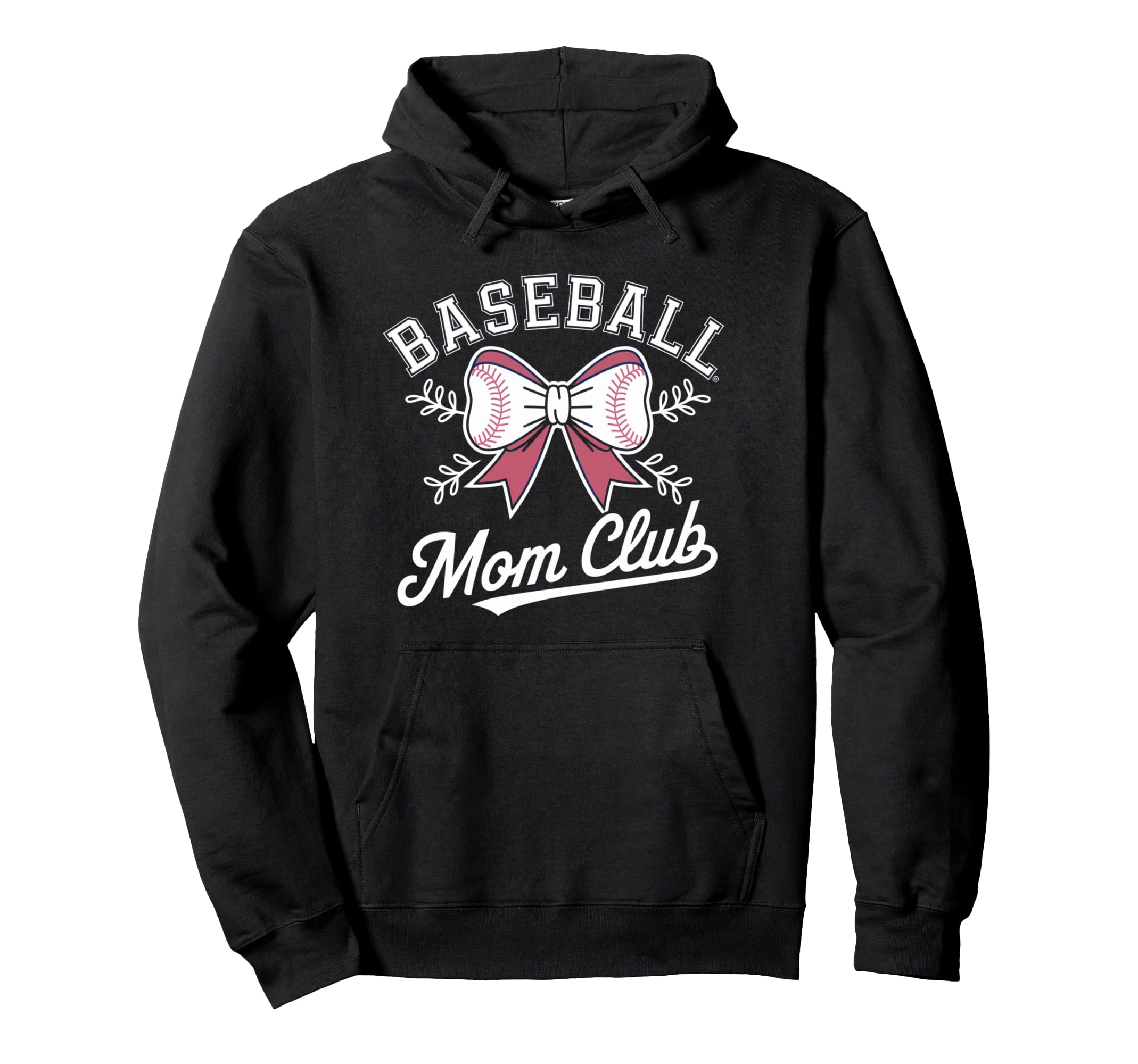 Baseball Mom Bow Club Family Hoodie - Unique Graphic Men Women - T-Shirt, Sweatshirt, Hoodie