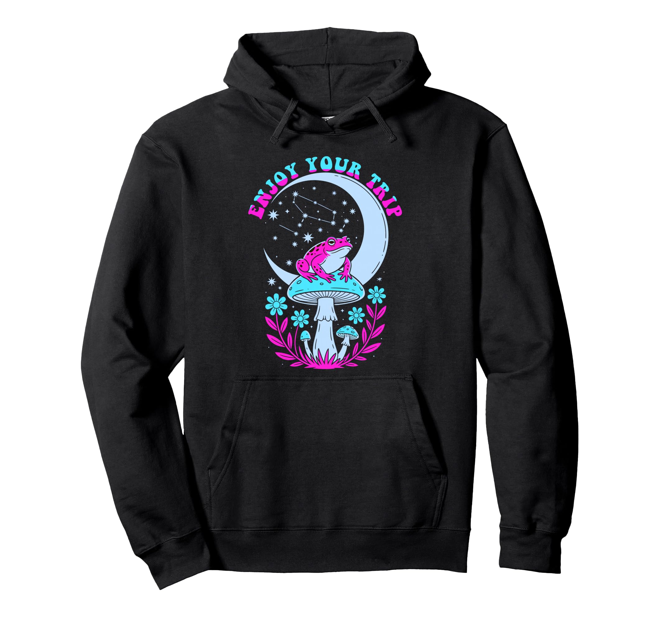 Enjoy Mushrooms Trip Psychedelic Hoodie - Fun Novelty Design Men Women - T-Shirt, Sweatshirt, Hoodie