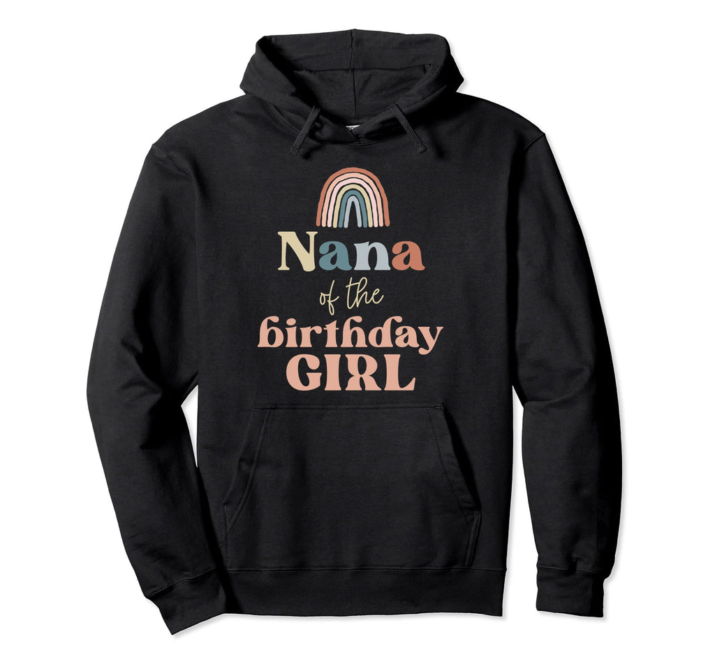 Nana Birthday Boho Rainbow Party Hoodie - Casual Everyday Wear Men Women - T-Shirt, Sweatshirt, Hoodie