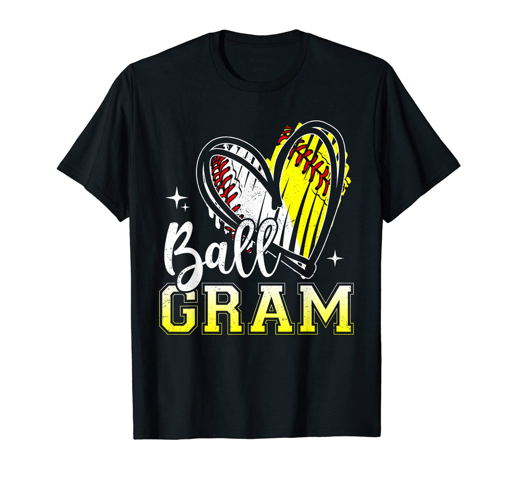 Ball Gram Heart Baseball Softball T-Shirt - Casual Everyday Wear Unisex - T-Shirt, Sweatshirt, Hoodie