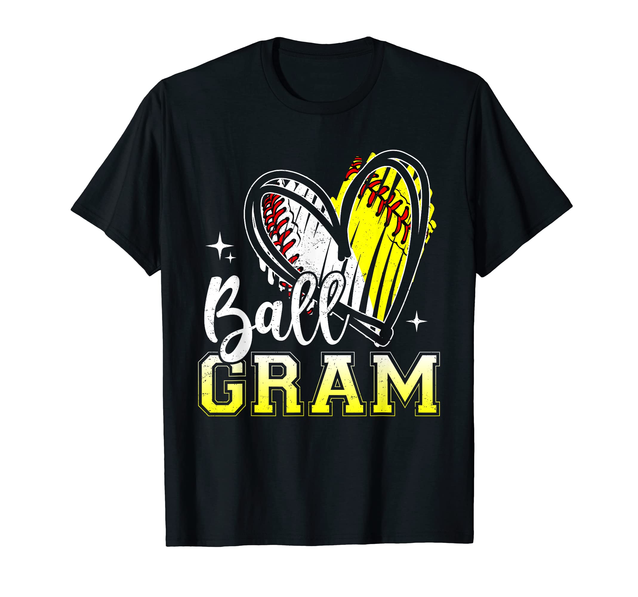 Ball Gram Heart Baseball Softball T-Shirt - Casual Everyday Wear Unisex - T-Shirt, Sweatshirt, Hoodie