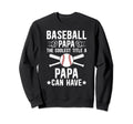 Baseball Papa Coolest Title Sweatshirt - Fun Novelty Design for Adults - T-Shirt, Sweatshirt, Hoodie