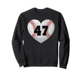 Baseball Number 47 Distressed Sweatshirt - Casual Everyday Wear Unisex - T-Shirt, Sweatshirt, Hoodie