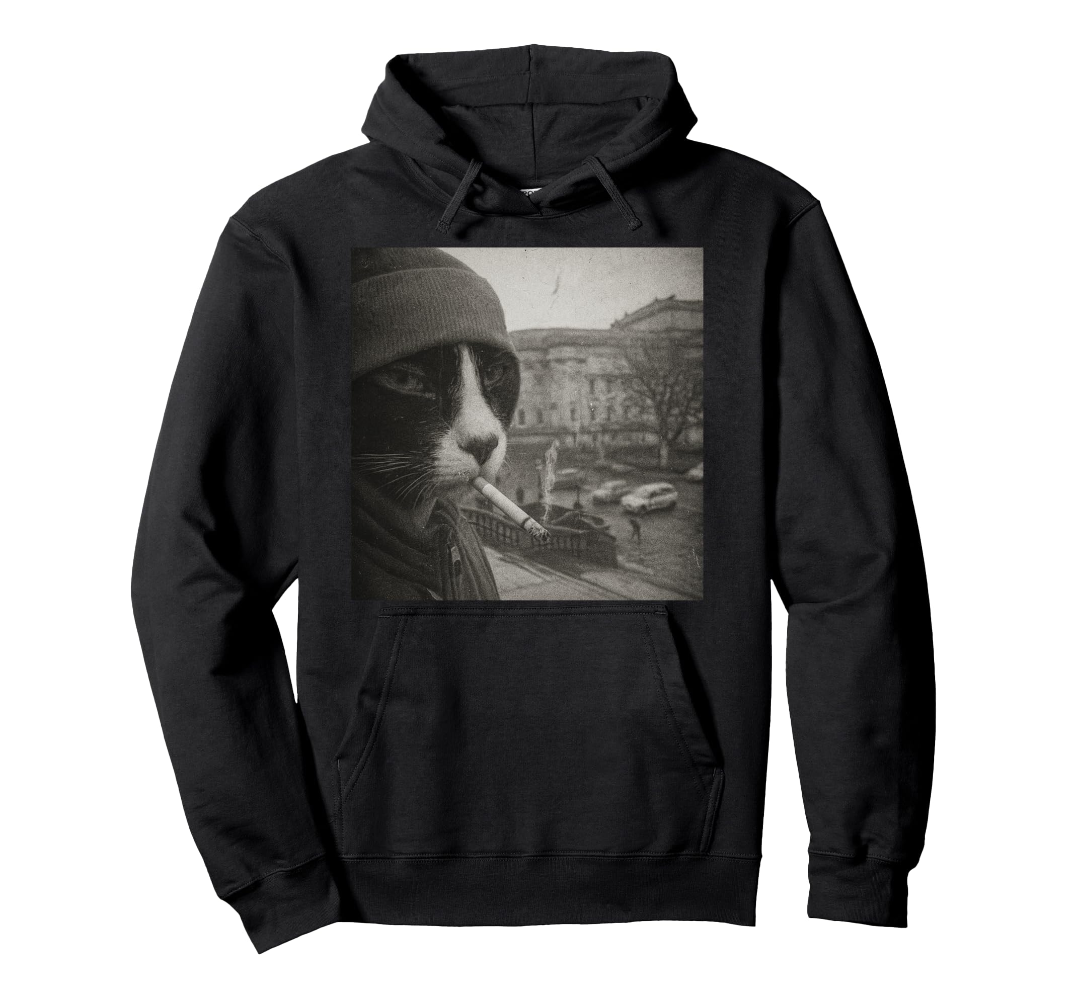 Funny Smoking Cat Cigarette Kitty Gen Z Hoodie - Fun Novelty Design Unisex - T-Shirt, Sweatshirt, Hoodie
