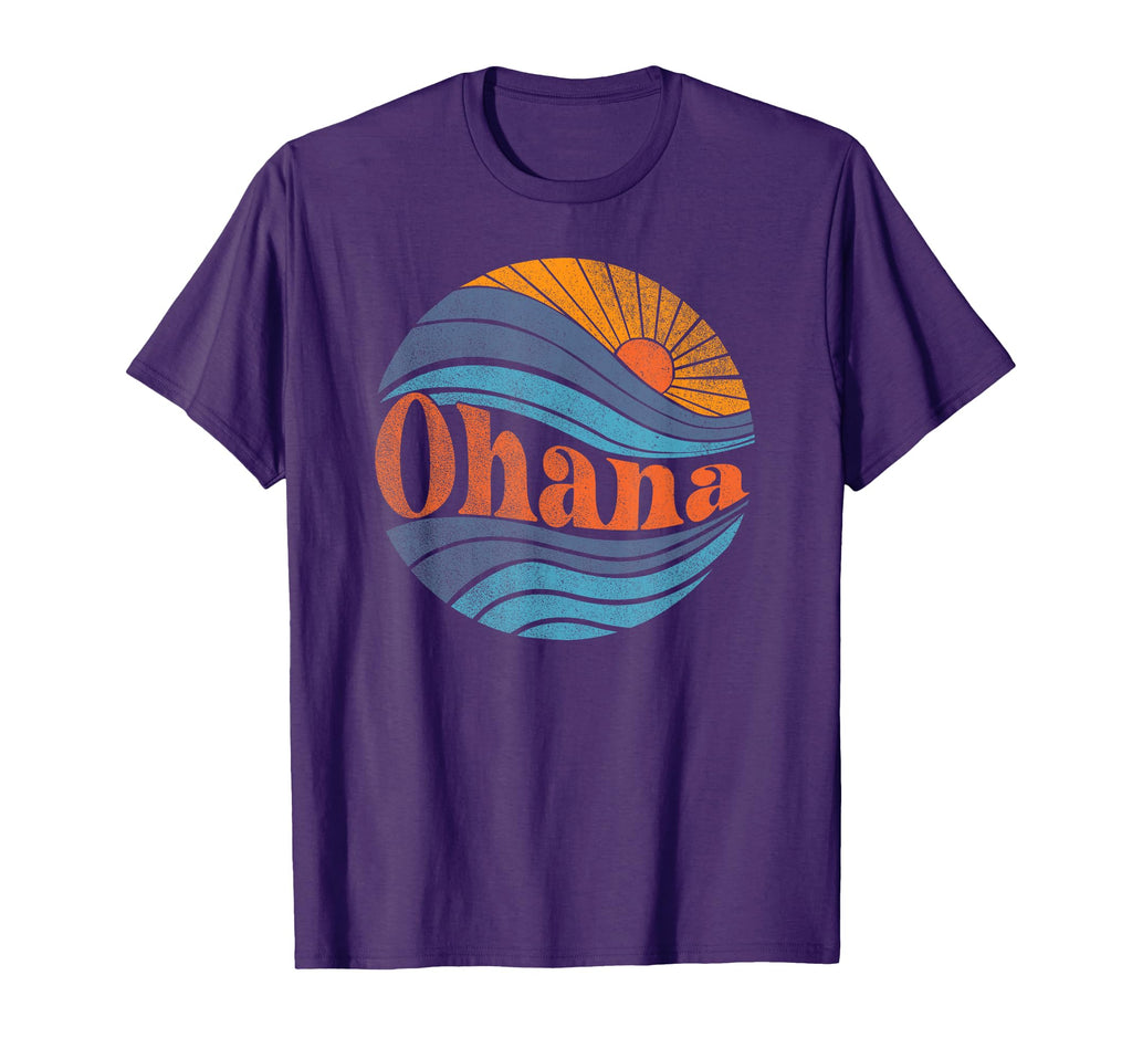 Ohana Distressed 70S Boho Tropical T-Shirt - Aesthetic Graphic for Adults - T-Shirt, Sweatshirt, Hoodie