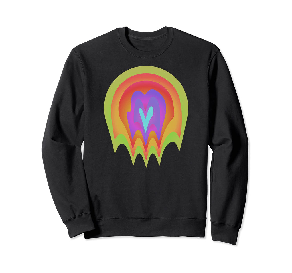 Drippy Weird Trippy Yoga Glitch Sweatshirt - Minimalist Print Men Women - T-Shirt, Sweatshirt, Hoodie