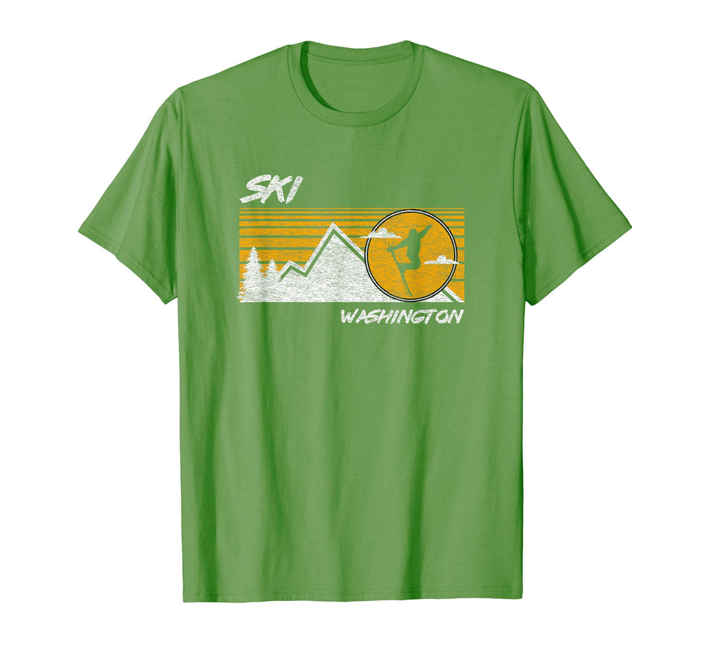 Ski Washington Distressed Skiing T-Shirt - Unique Graphic Men Women - T-Shirt, Sweatshirt, Hoodie