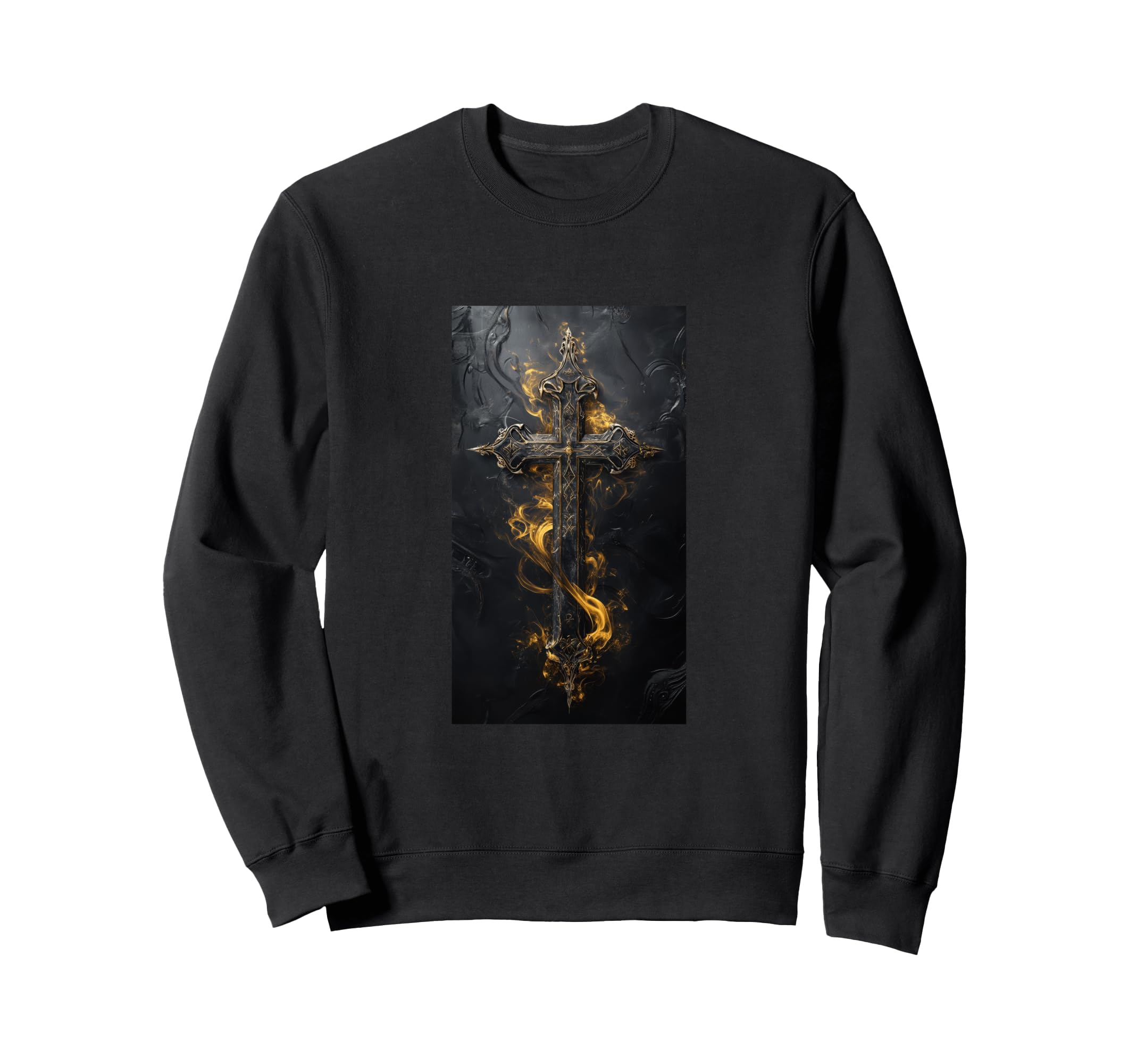 Gothic Cross Grunge Aesthetic Y2K Sweatshirt - Minimalist Print for Adults - T-Shirt, Sweatshirt, Hoodie