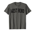 West Bend Wi Distressed Black Varsity T-Shirt - Graphic Print for Adults - T-Shirt, Sweatshirt, Hoodie