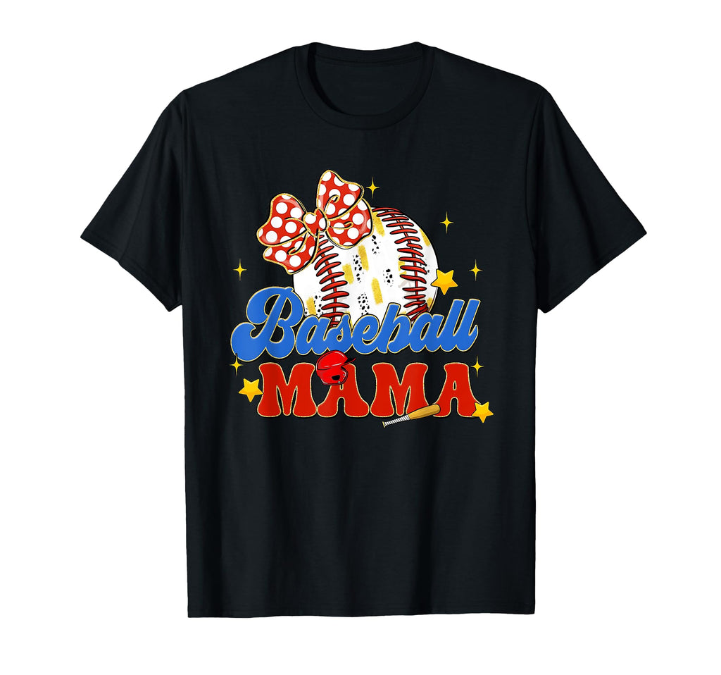 Baseball Mama Coquette Bow Game Day T-Shirt - Minimalist Print Men Women - T-Shirt, Sweatshirt, Hoodie