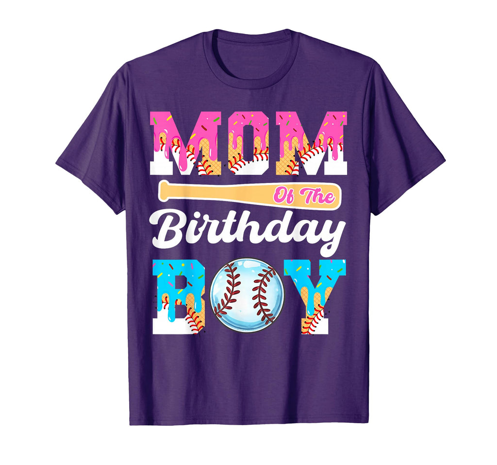 Baseball Ice Cream Drip Mom Birthday T-Shirt - Streetwear Style Men Women - T-Shirt, Sweatshirt, Hoodie