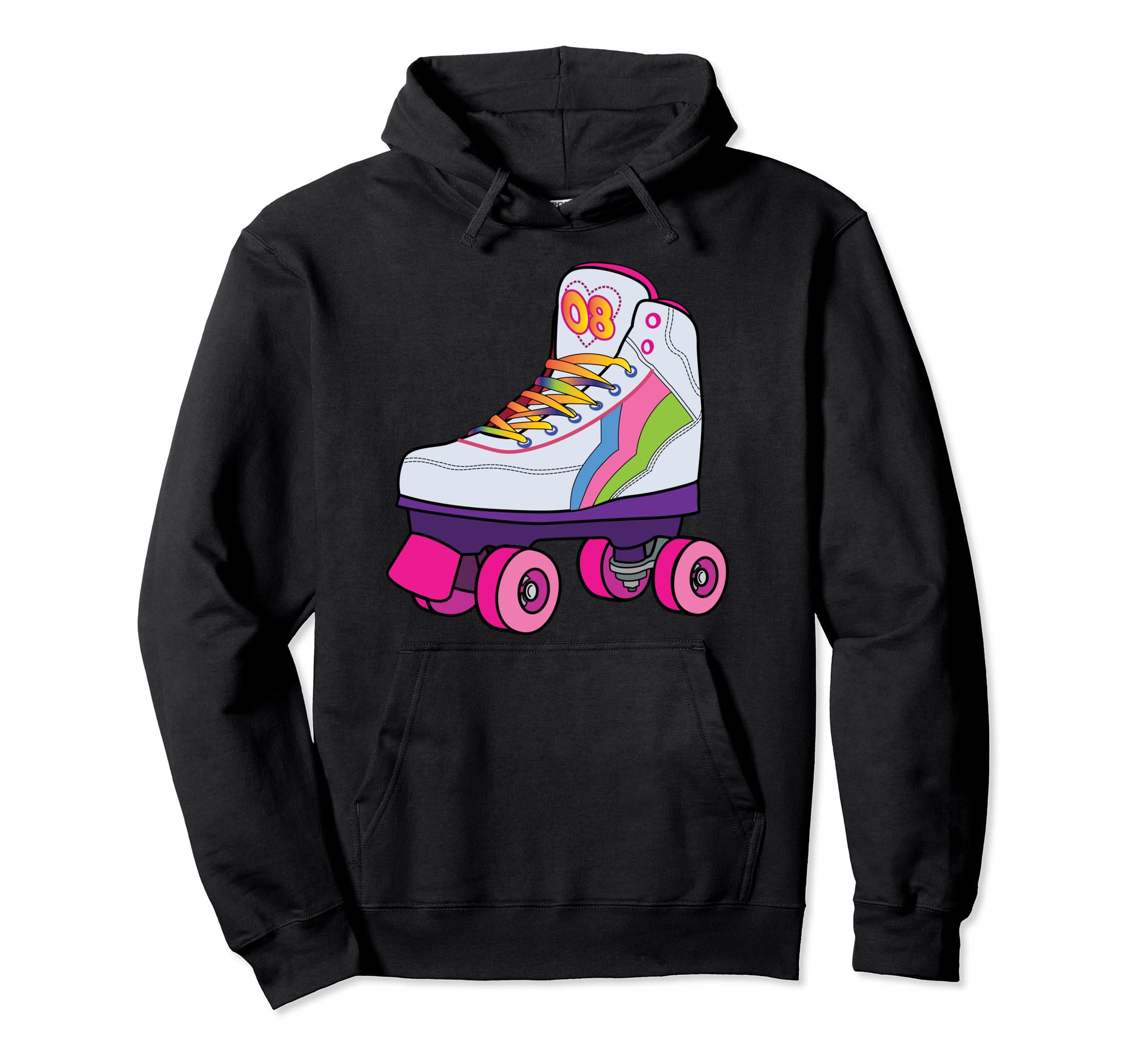 Funny Roller Skating Derby 70S 80S Skater Hoodie - Novelty Apparel Unisex - T-Shirt, Sweatshirt, Hoodie