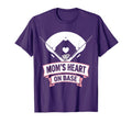 Moms Heart Base Mothers Day Baseball T-Shirt - Novelty Apparel for Adults - T-Shirt, Sweatshirt, Hoodie