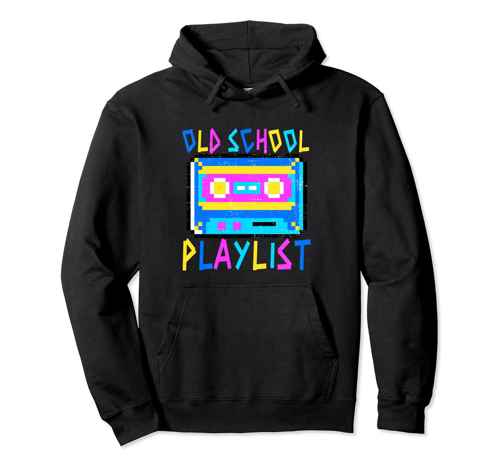 Old School Playlist Cassette Tape Hoodie - Aesthetic Graphic Unisex - T-Shirt, Sweatshirt, Hoodie